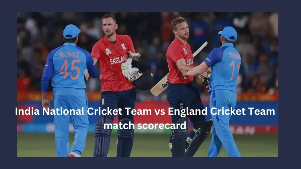 india national cricket team vs england cricket team match scorecard