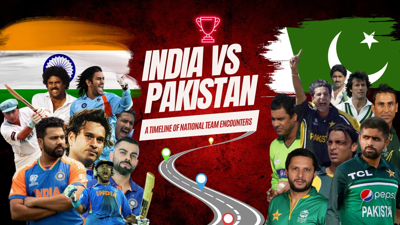 india national cricket team vs pakistan national cricket team timeline